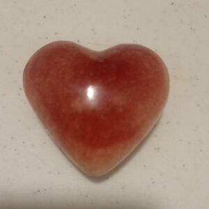 ❤️🍓Strawberry Quartz Crystal Heart Paperweight ~2"